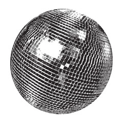 Disco ball isolated on white. vector clipart.