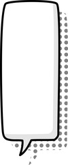 Black and white color Pop art polka dots halftone speech bubble balloon icon sticker memo keyword planner text box banner, flat png transparent element design