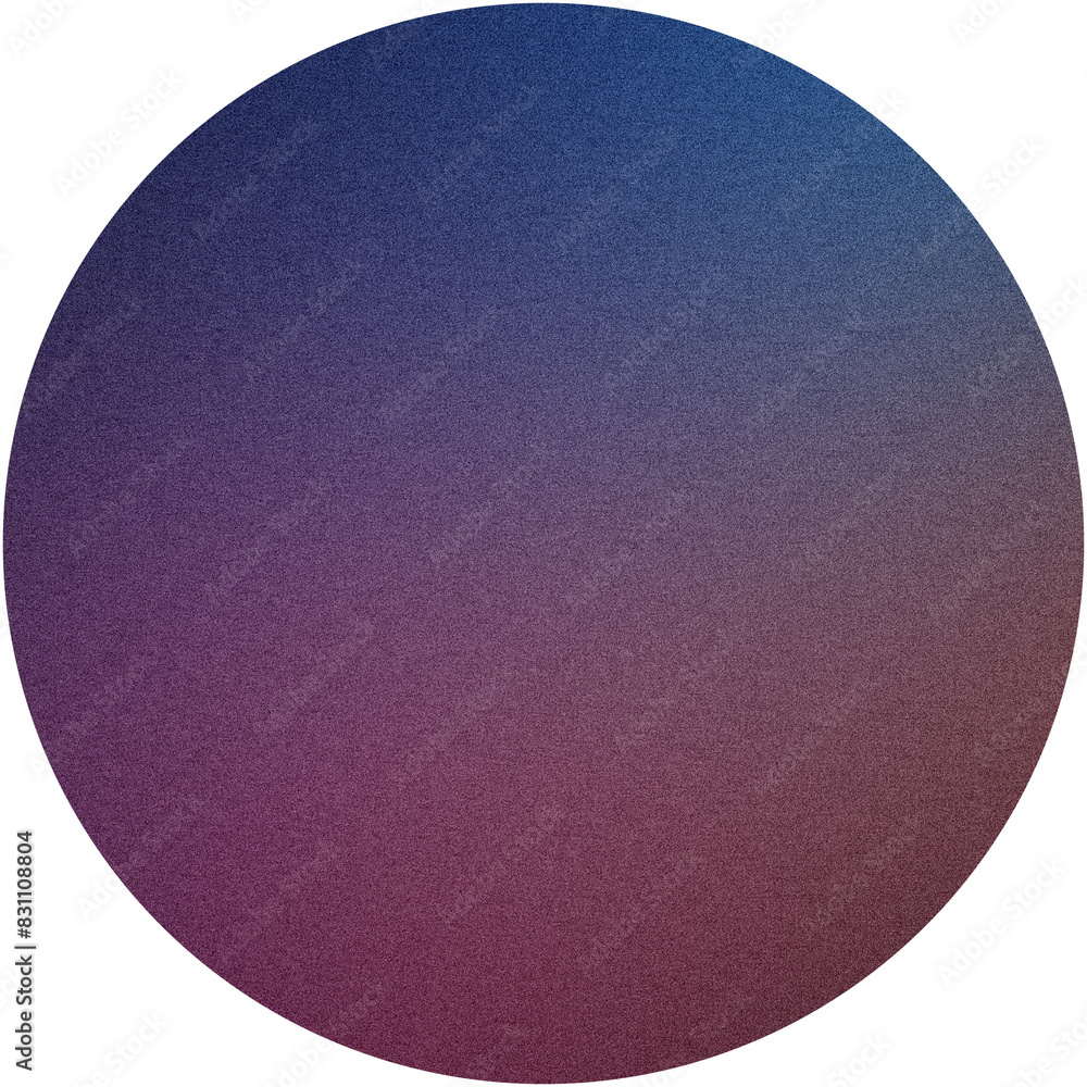 Poster retro circle texture overlay with blue to red gradient and grainy effect