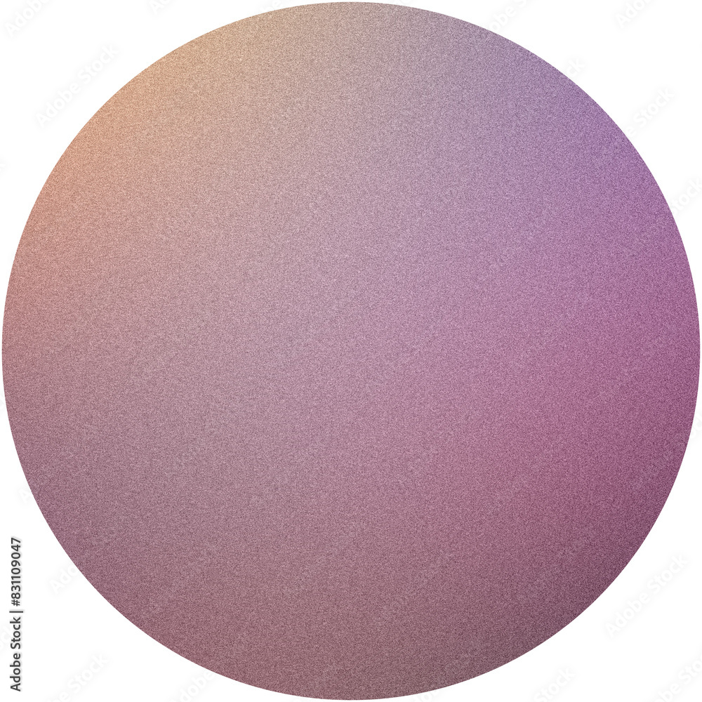 Poster circular gradient with a textured, grainy surface on a transparent background
