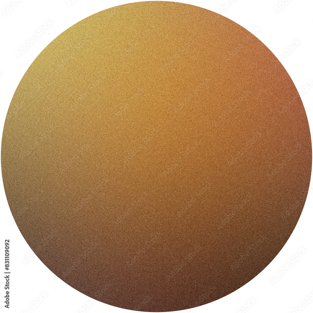 Poster grainy, shaded sphere with a color gradient overlay on a transparent checkerboard background