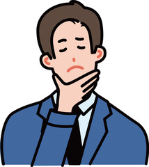 考えるビジネスマンのイラスト