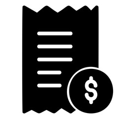 Invoice Icon in Solid Style