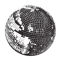 Disco ball isolated on white. vector clipart.
