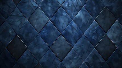 Opulent blue background with diamond-like accents.