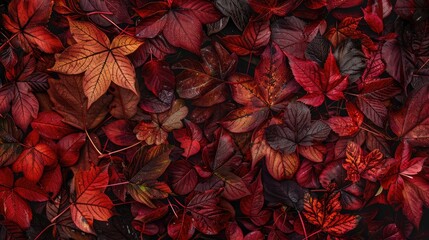 Texture of fall foliage