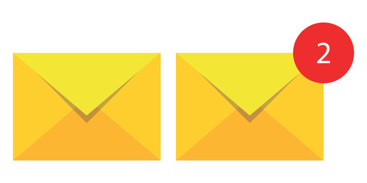 Set of envelopes icons. Envelope or message sign. Vector illustration isolated.