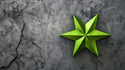Gray background with lime star in four points