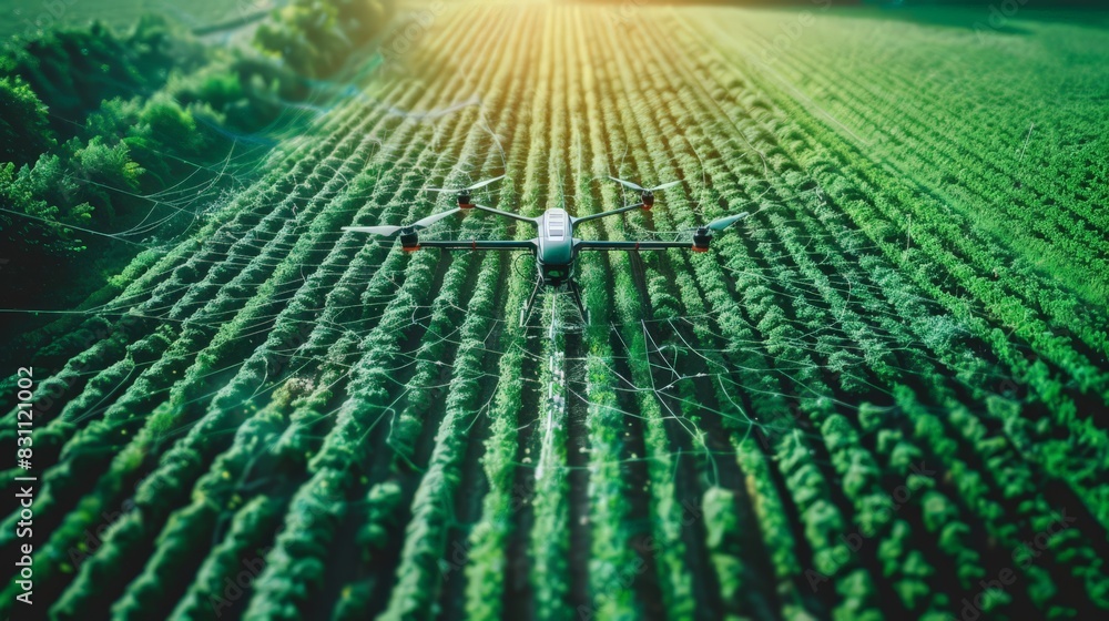 Poster smart agriculture technology is enhancing crop yields and sustainability by utilizing data analytics