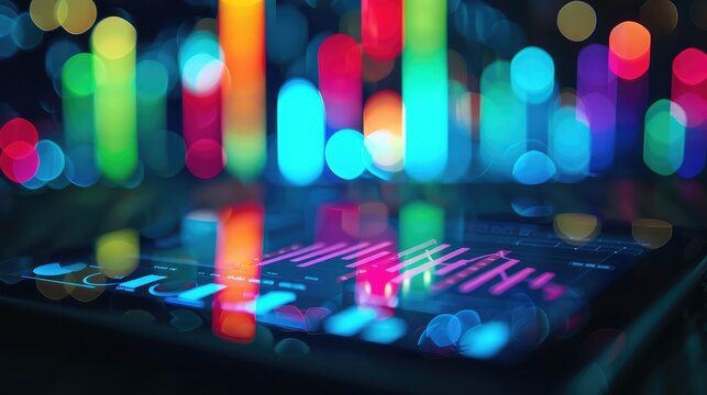 Digital tablet with business analytics displayed, symbolizing mobile business management