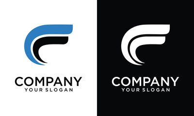 Fototapeta premium Initial letter F logo design vector illustration. Letter F icon design. Suitable for business and Technology logos,isolated on White background