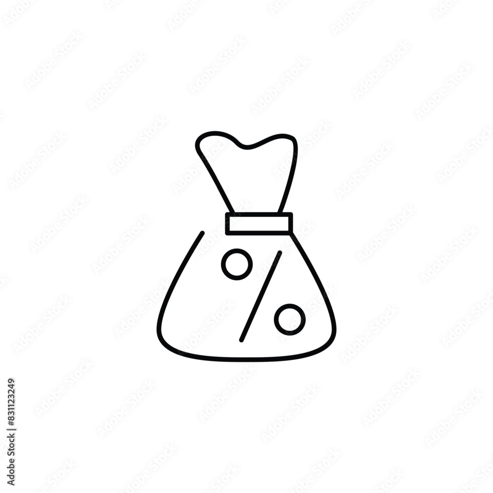 Poster credit money thin outline icon vector design good for website and mobile app