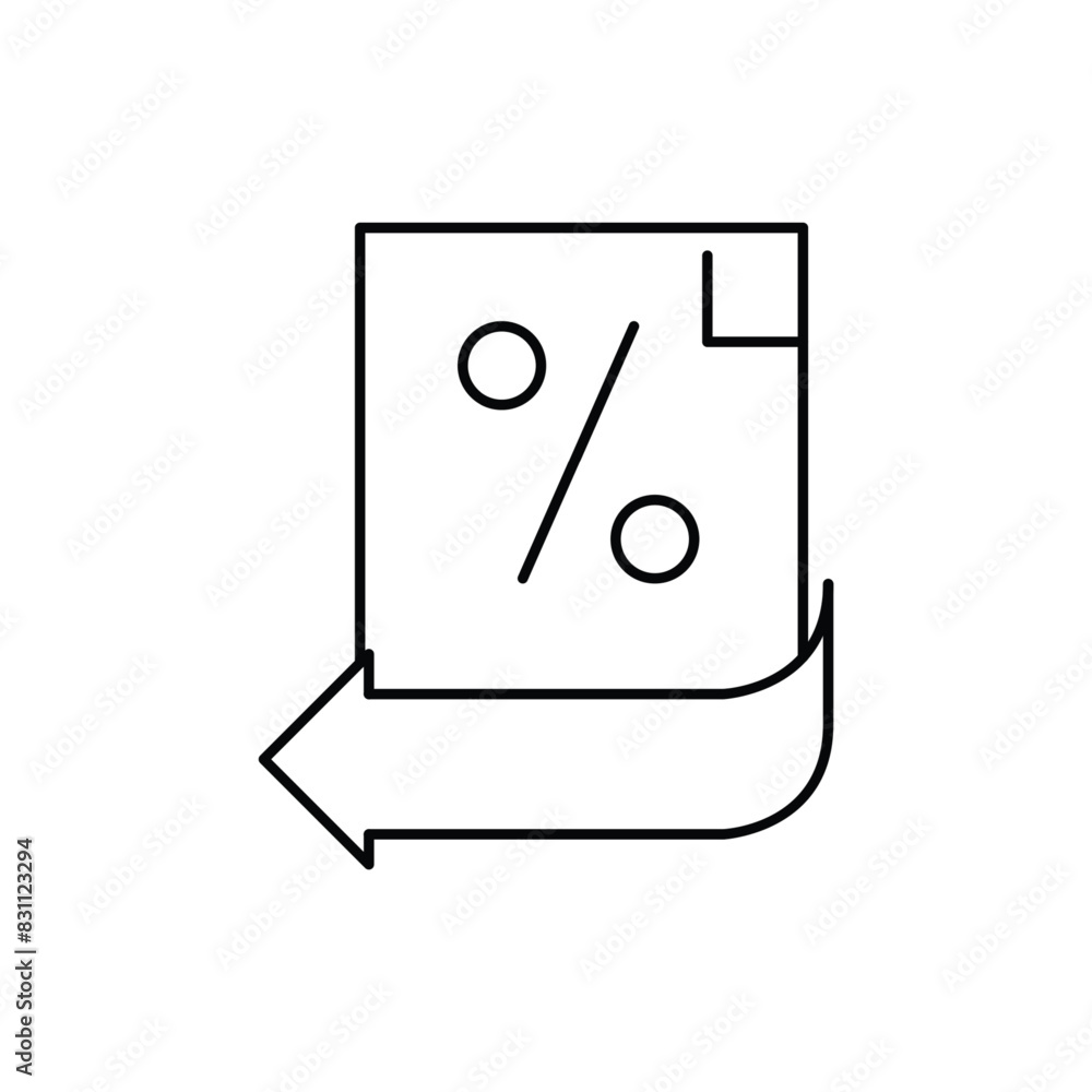 Poster return credit payment thin outline icon vector design good for website and mobile app