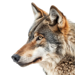 Fototapeta premium Wolf looking on white background