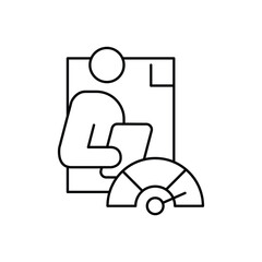 loan officer thin outline icon vector design good for website and mobile app