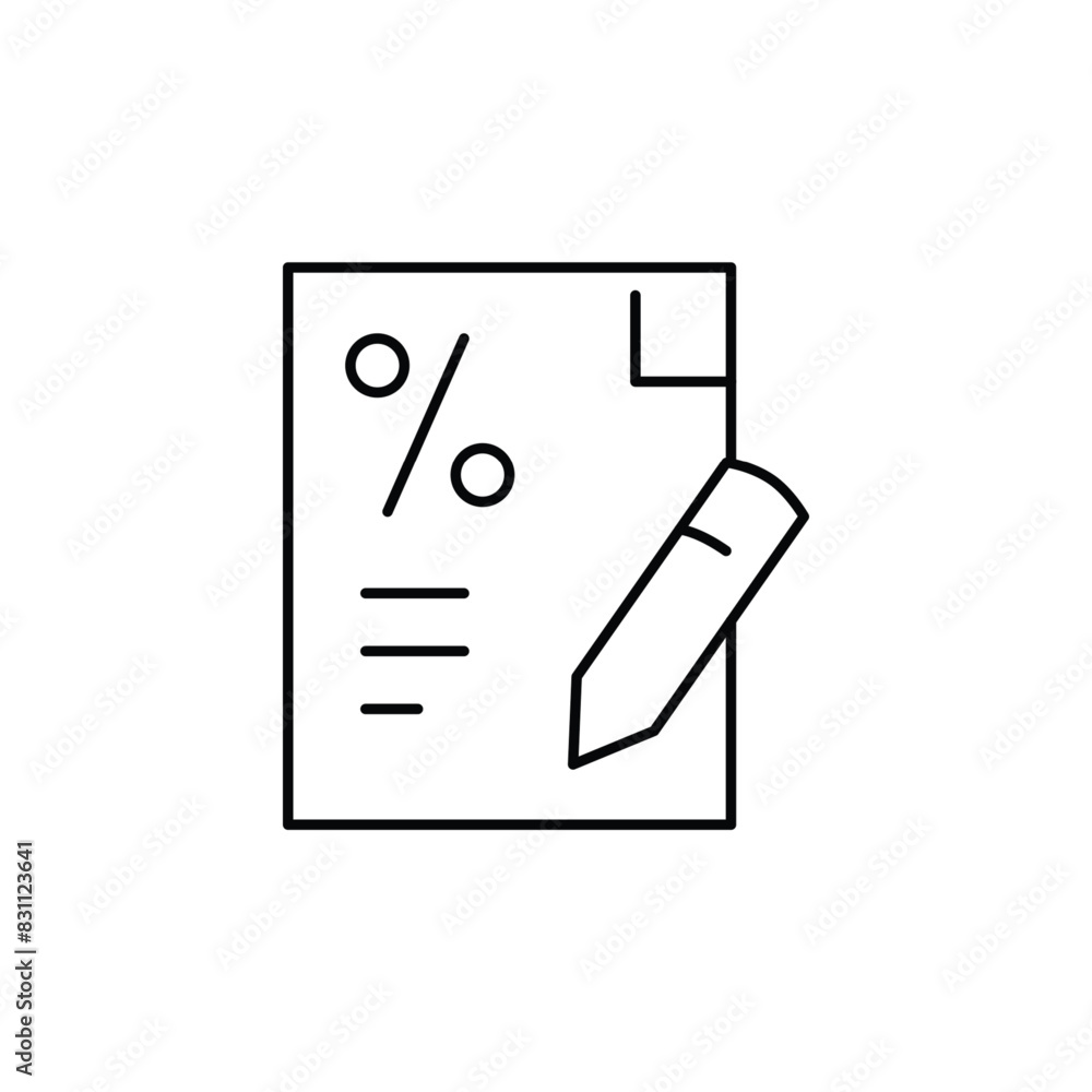 Poster loan application thin outline icon vector design good for website and mobile app