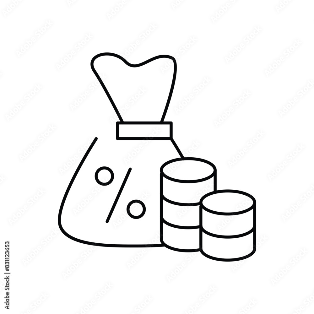 Poster credit payment thin outline icon vector design good for website and mobile app