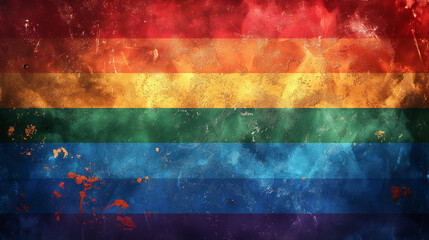 Modern rainbow abstract grunge vector background representing pride community.