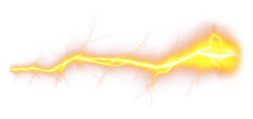 PNG Light strike thunderstorm lightning yellow