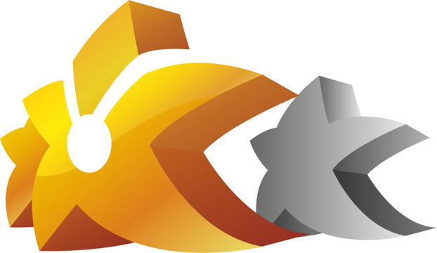 A vector logo with three stars.