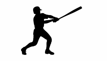 Shadow of a baseball player