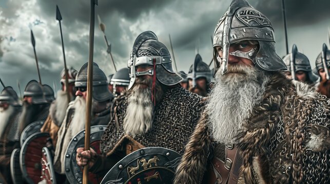 Teutons, Latin Teutones or Teutoni, Germanic people of antiquity, battle, antique helmets, breastplate, shield, swords, 16:9