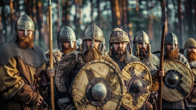 Teutons, Latin Teutones or Teutoni, Germanic people of antiquity, battle, antique helmets, breastplate, shield, swords, 16:9