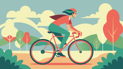 Fototapeta premium Persona andando en bicicleta