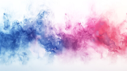 Fototapeta premium Abstract gradient of water color pink and blue pastel on white background , Photo by AI generate.