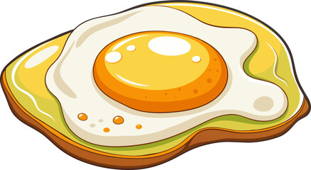 Eye-Catching Fried Egg Vector Art - Enhance Your Breakfast Design Projects with This Editable Icon svg png Transparent Background