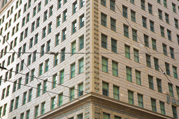Modern skyscraper and victorian style skyscraper in San Francisco - California - USA