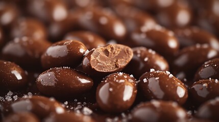 Chocolate Covered Almonds and Hazelnuts Close Up Photo