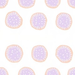 Sea urchin pattern on a white background, perfect for textile, wallpaper or packaging design.