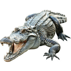 Fototapeta premium Crocodile on white background