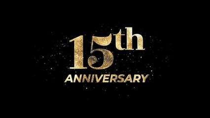 15th Anniversary Animation Text, Alpha Channel