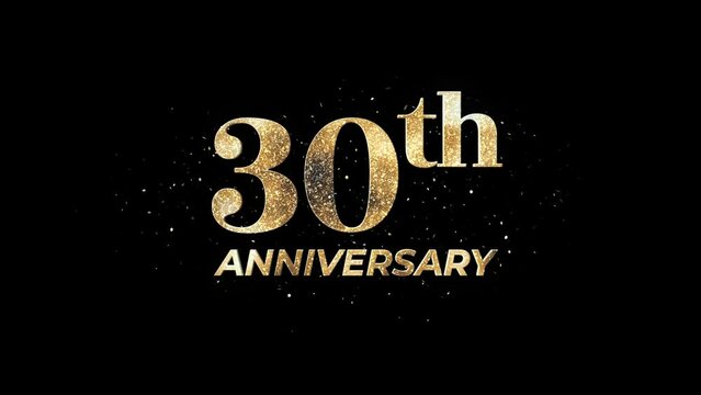 30th Anniversary Animation Text, Alpha Channel