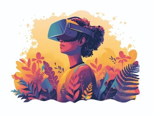 Generate a visual of a VRbased art creation tool