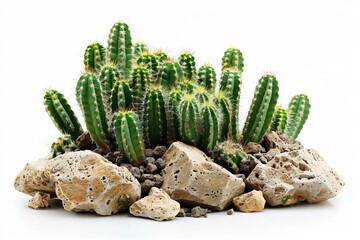Cacti sprouting from rocks