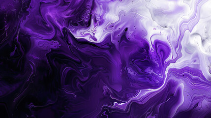 Fototapeta premium Violet and white digital abstract art, styled to resemble oil painting textures,