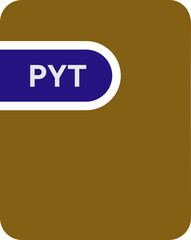 PYT File icon black fill and empty for symbol