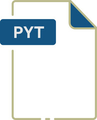 PYT File format minimal icon outline