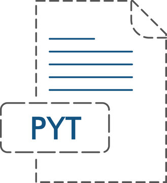 PYT  file format icon Rounded outline