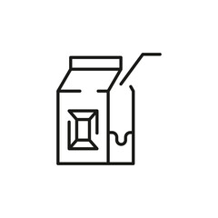 Chocolate milk carton icon. Simple chocolate milk carton icon for social media, app, and web design. Vector illustration