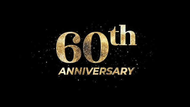 60th Anniversary Animation Text, Alpha Channel