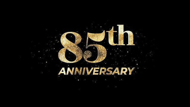 85th Anniversary Animation Text, Alpha Channel