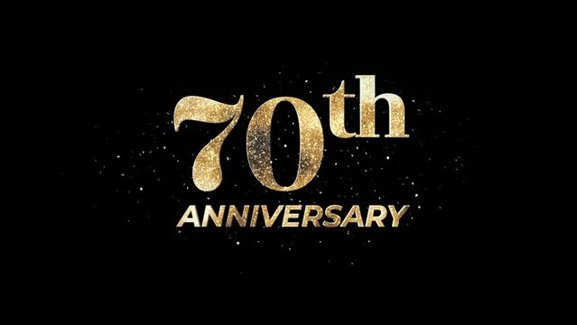 70th Anniversary Animation Text, Alpha Channel