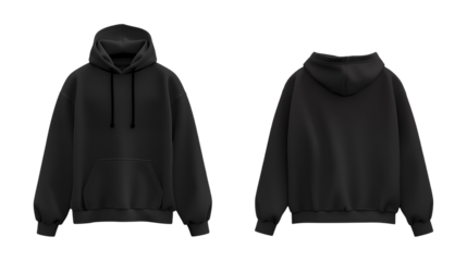 black plain  hoodie on a isolated background