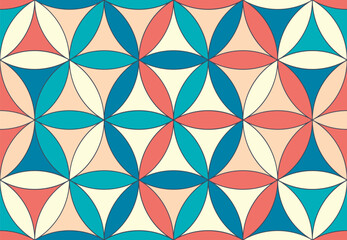 Geometric seamless pattern in African style.