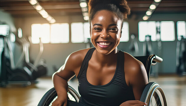 Young female athlete with a disability in a wheelchair
