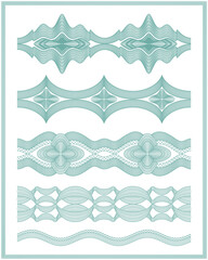 A set of various guilloche vector borders.
